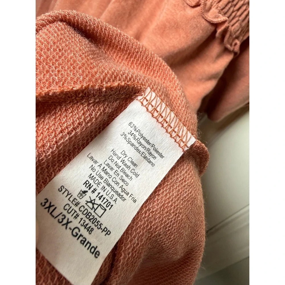 Perfectly Priscilla‎ Close Your Eyes Dress Salmon Pink Smocked Waist 3XL NEW